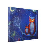 Owl Art "The Forest At Night" _Canvas Print canvas prints