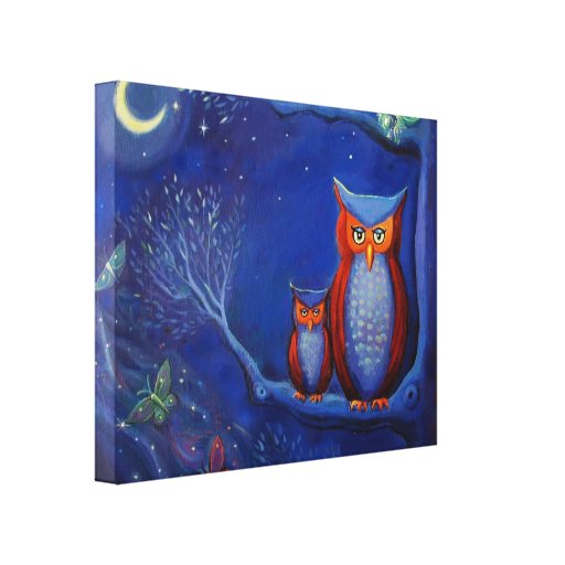 Owl Art "The Forest At Night" _Canvas Print