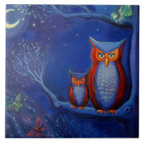 Owl Art Tile- By Susan Rodio Art tiles