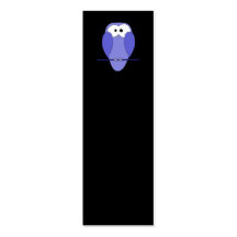 Owl at Night. Blue, black. Business Cards