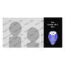 Owl at Night. Blue, black. Personalized Photo Card