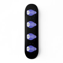 Owl at Night. Blue, black. Skateboard Deck