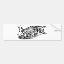 owl b/w collection bumper stickers