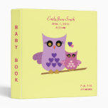 Owl Baby Book for girls Vinyl Binders