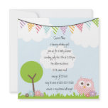 Owl Baby Shower Invitation