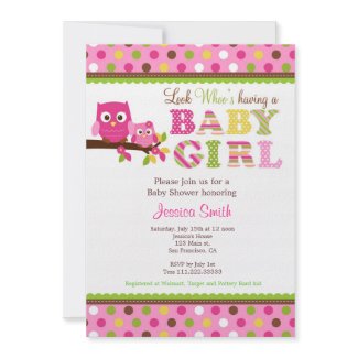 Owl Baby Shower Invitation zazzle_invitation