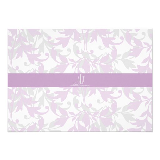 Owl Baby Shower Invitation for Girls, Purple - 730