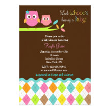 Owl Baby Shower Invitations