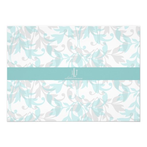 Owl Baby Shower Invitations, Aqua, Gray - 930