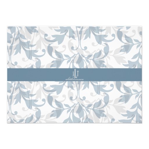 Owl Baby Shower Invitations, Blue, Gray - 830