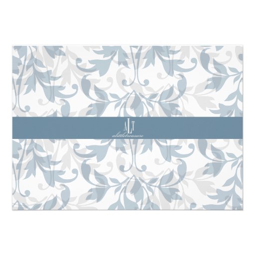 Owl Baby Shower Invitations for Boys, Blue - 830
