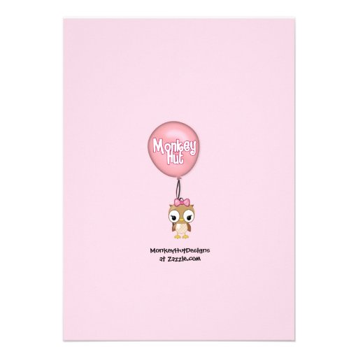 Owl Baby Shower Invitations Girl Mommy Daddy