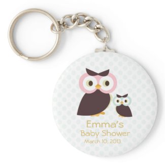 Owl Baby Shower Keychain