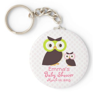 Owl Baby Shower Keychain