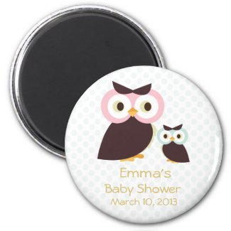 Owl Baby Shower Magnet