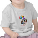 Owl Balloons Cake and Hat  It's My First Birthday T Shirt