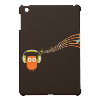 Owl Be Listening to Music {Mini iPad Case} iPad Mini Cover