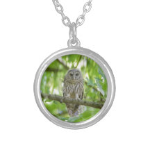 owl   Bird Tree green add text Personalized Necklace