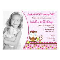 Owl Birthday Invitations invitations