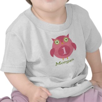 Owl Birthday Party Personalized Infant Baby Shirt shirt