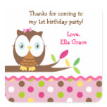 Owl Birthday Party Thank you Favor Stickers Labels