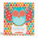 Owl Boheme Teal & Red Binder