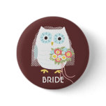 Owl Bride Pinback Buttons