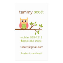 Owl business card  (#BUS002) business cards