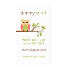 Owl business card  (#BUS002)