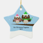 Owl Couple Double Sided Ornament