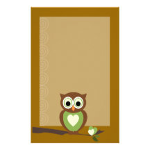 Owl Customized Stationery