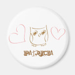 Owl Doodle Refrigerator Magnet