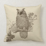 Owl Drawing Pillow pillows