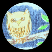 Owl Drawing Sticker