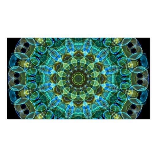 Owl Eyes kaleidoscope Business Card Template (front side)
