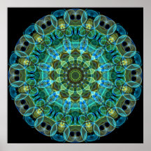 Owl Eyes kaleidoscope Posters