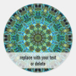 Owl Eyes kaleidoscope Round Sticker