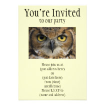 Owl Eyes Personalized Invitation
