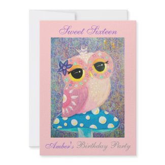 Owl Fairy Princess Birthday Party invitation Owl Fairy Princess Birthday Party invitation