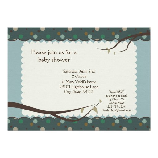 Owl Family Baby Shower for Boy Personalized Invitations