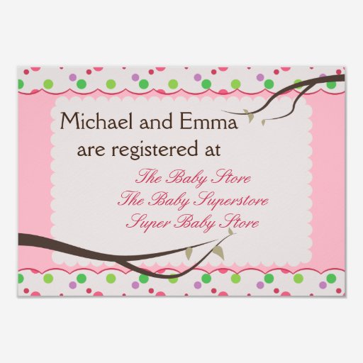 baby registry invitation template b wall decal registry announcement cards