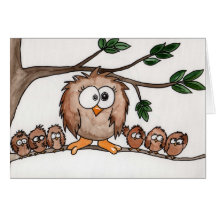 Owl family cards