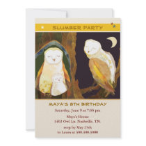 Owl Family: Kids Slumber Party Invitations