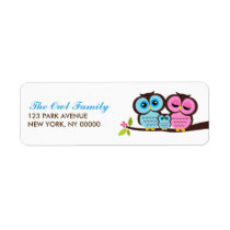 Owl Family Return Address Labels