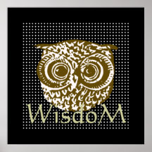 Owl for walls ~ wisdom posters