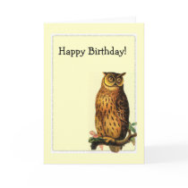 Owl Frame, Happy Birthday! cards
