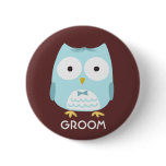 Owl Groom Button