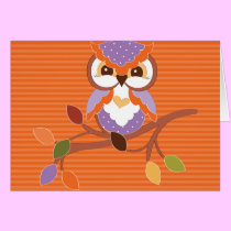 Owl Halloween Card cards