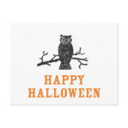 Owl Happy Halloween Postcard postcard