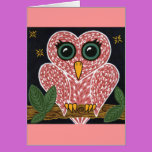 Owl Heart Greeting Card - Customisable cards